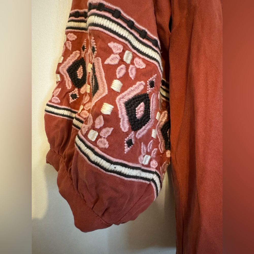 Marine Layer Boho Embroidered Blouse - image 5
